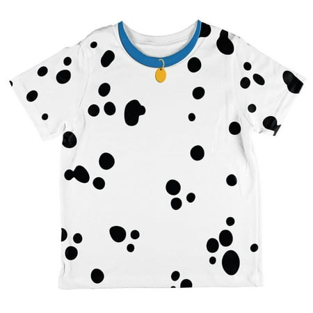 Dog Dalmatian Costume Blue Collar All Over Toddler T
