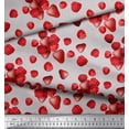 thumbnail image 3 of Soimoi Japan Crepe Satin Fabric Raspberry,Strawberry & Cherry Fruits Print Fabric by Yard 42 Inch Wide, 3 of 3