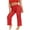 Red-Drawstring, variant on Aunavey Womens Crochet Net Hollow Out Beach Pants Sexy Knit Swimsuit Cover Up Pants