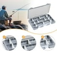 thumbnail image 1 of Caja de Almacenamiento para Aparejos de Pesca, de Doble Cara, Compacta, con Lentejuelas, Caja para Cebos de Mosca para Llevar, Agua Dulce, Agua Salada Gris, 1 of 8