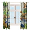 thumbnail image 3 of Blackout Curtains for Bedroom Jurassic Dinosaur Full Room Darkening Grommet Curtains for Living Room,Thermal Insulated Ombre Drapes, 3 of 7