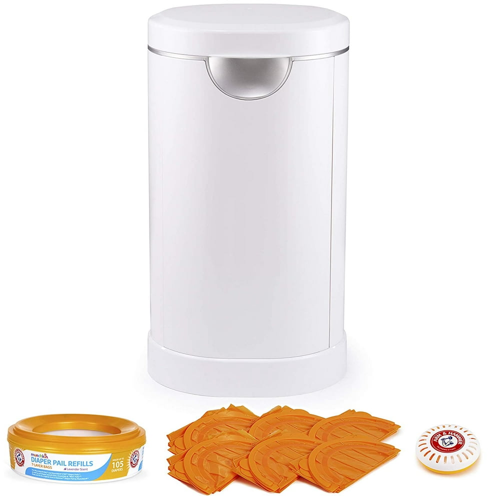 Munchkin Diaper Pail Baby Registry Starter Set with (7) Refills and (1