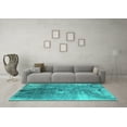 thumbnail image 3 of Ahgly Company Indoor Rectangle Oriental Turquoise Blue Industrial Area Rugs, 3' x 5', 3 of 4
