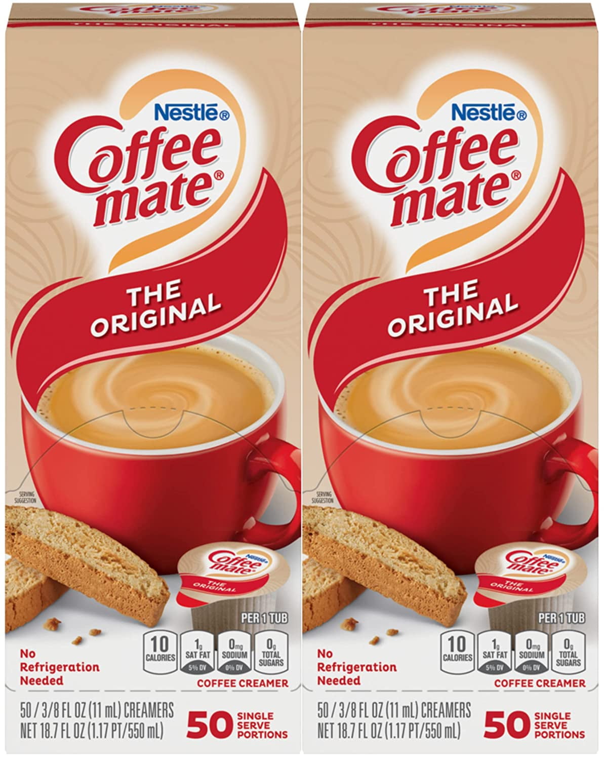 Nestle CoffeeMate Liquid Creamer Original 2pack; 50 Count Each