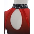 thumbnail image 5 of Doomiva Rhinestone Leotard for Girls Gymnastics Ballet Dance One Piece Shiny Long Sleeve Bodysuit Activewear Red 6, 5 of 7