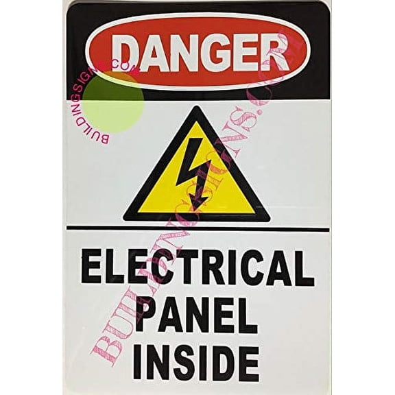 Danger Electrical Panel Inside Sign (White, Size 6X9 inch, Double Sided Tape)