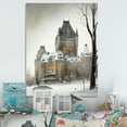 thumbnail image 2 of Designart Winter Season Chateau Frontenac I Canvas Wall Art, 2 of 5