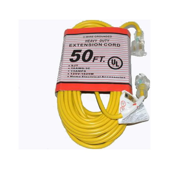 Replacement Part For Coommercial vacuum Cleaner Yellow 50Ft EXTENSION CORD # 14-5411-06
