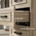 thumbnail image 3 of NEGYLIM 2-Piece Nightstand, Farmhouse End Table with Charging Station, 3 Drawers Storage for Bedroom, 3 of 11