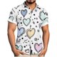 thumbnail image 1 of Ceisia Fashion Unisex Men Women Casual Short Sleeve Printed Turndown Collar Button Gift Shirt, 1 of 6