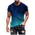 thumbnail image 1 of European And American Round Neck Casual Colorful Style Printed Short Sleeved T-shirt Top 3XL, 1 of 5