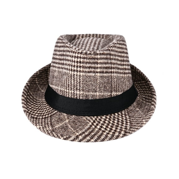 Avaner Felt Trilby Fedora Hat Short Brim Panama Jazz Hat 20s Bowler Gatsby Cap for Men Women