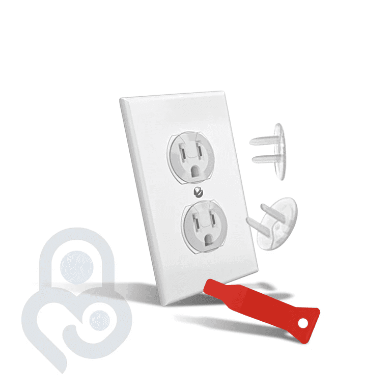 Clear Safety Outlet Plug Covers with Removal Tool, 48-Pack photo 3