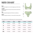 thumbnail image 4 of Kdxio Green Avocado Print Women's 2 Piece High Waisted Wrap Spaghetti Strap Summer Swimsuit Bikini Set-Small, 4 of 7