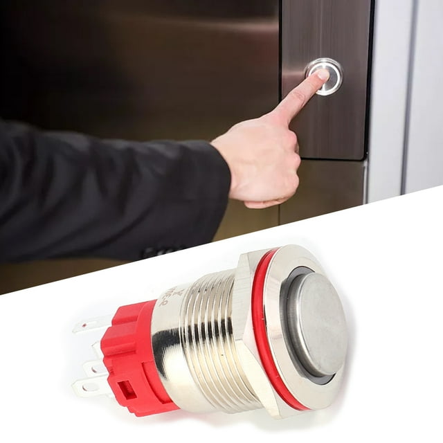 Interruptor pulsador de metal BuyWeek autobloqueo impermeable