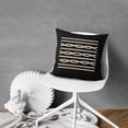 thumbnail image 5 of Black and White Geometric Lines Of Borders Decor Throw Pillow Covers 16"x16", Set Of 2, Linen Study Sofa Cushion Cover Indoor Living Room Home Decor, 5 of 7