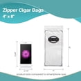 thumbnail image 5 of Clear Cigar Bags Plastic, 4 x 8 Inches. 50 Pack Clear Plastic Cigar Bags with Zipper Closure. Durable 2 Mil Cigar Plastic Sleeve. Resealable Cigar Bag for Storing, Packing Cigars, 5 of 8
