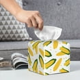 thumbnail image 6 of KLL Corn On The Cob Print Tissue Box Cover,Leather Tissue Holder Square Facial Tissue Case Facial Paper Organizer Dispenser for Bathroom, Vanity Countertop, 6 of 7