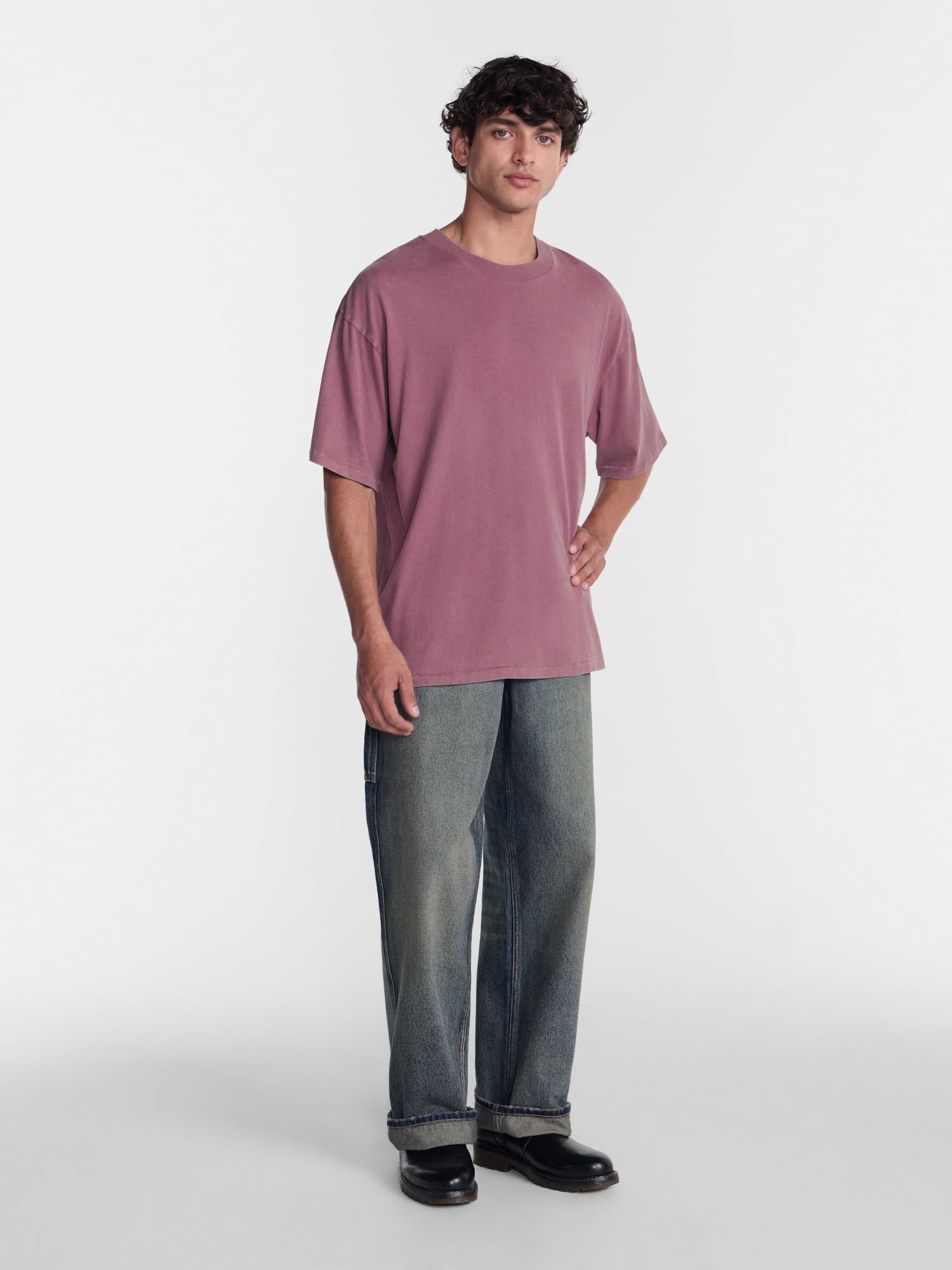 No Boundaries Boxy Fit Heavyweight Cotton Tee, Men's & Big Men's XS-3XL