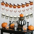 thumbnail image 5 of Halloween Decoration Banner Hanging Flags with Pumpkin Bat Ghost Designs and Ropes for Party Wall Ceiling Decor, 5 of 6