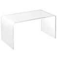 thumbnail image 3 of HOMCOM 32" Long Rectangle All Acrylic 15mm Thick Waterfall Coffee Table, Clear, 3 of 11