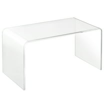 HOMCOM 32" Long Rectangle All Acrylic 15mm Thick Waterfall Coffee Table, Clear