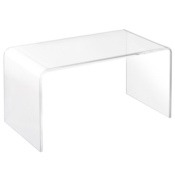 HOMCOM 32" Long Rectangle All Acrylic 15mm Thick Waterfall Coffee Table, Clear