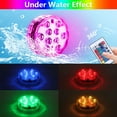 Rirool Submersible LED Pool Lights, Battery Operated RGB Color Changing ...