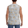 thumbnail image 4 of Balery Daisies Flowers Men's Sleeveless Muscle Shirts Workout Tank Top, Moisture Wicking, Odor Protection-, 4 of 8