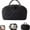 Black, variant on Large Capacity Petition Makeup Bag For Woman,Wide Open Lay-Flat Water-Resistant Cosmetic Case, Puffy Padded Organizer For Toiletries & Brushes Large Capacity With Compartments