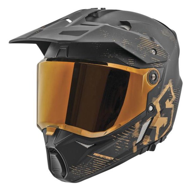 Speed & Strength 885515 Casque SS2600 Fame & Fortune &44; Noir & Or - 2XL