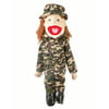 Sunny Toys GS4645 28 In. Brunette-Haired Girl In Army Uniform, Full Body Puppet