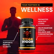 Titan Vigor for Men Capsules – TitanVigor Vitamin Complex Pills, Energy, 2 Pack, 120 Capsules