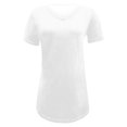 thumbnail image 4 of USSUMA Womens Tank Tops Fashion Woman V-Neck Short Sleeve Tops T-Shirt Summer Solid Loose Blouse Casual up to 6 Off White Polyester XXL, 4 of 6