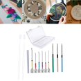 thumbnail image 1 of serony 12 Pieces DIY Punch Needle Embroidery Kit Embroidery Embroidery Stitching Stitching Punch for Making Rug Adults Knitting D, 1 of 9