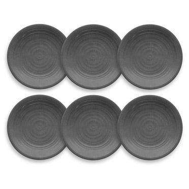 Abode Homewares by TarHong Planta Artisan Salad Plate, Grey, 8.5 x 0.8” , Set of 6
