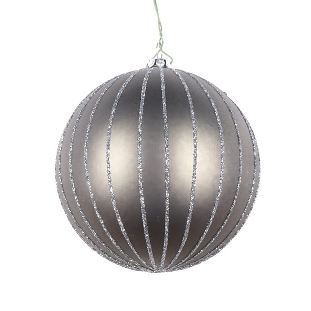 Adorno Navideño Vickerman Bola de Glitter Mate de Estaño x4