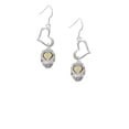 thumbnail image 2 of Delight Jewelry Two-tone X with Heart Spinner Open Heart French Earrings, 2 of 4