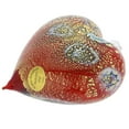 thumbnail image 3 of GlassOfVenice Murano Glass Millefiori Heart Christmas Ornament - Red Gold, 3 of 6