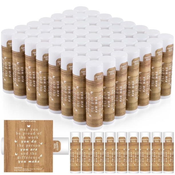 Bálsamo labial DMSKY Appreciation Gifts, 60 unidades, a granel, con sabor a vainilla