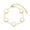 White, variant on Four Leaf Clover Bracelet for Women 18K Gold Plated Stainless Steel Lucky 4 Leaf Gold Link Bracelet Jewelry Gift for Women