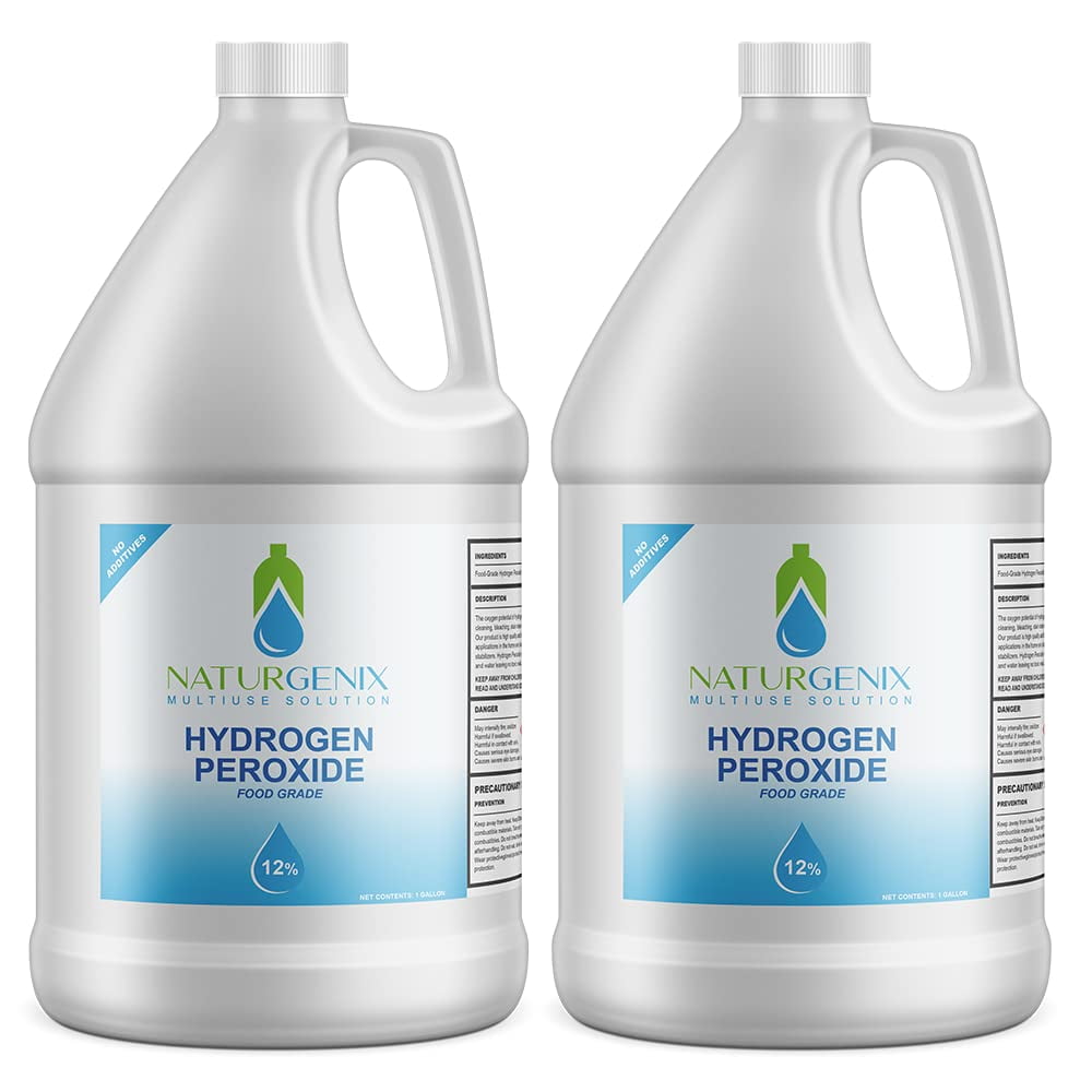 Food Grade Hydrogen Peroxide 12, 2Gallon, H2O2 Peroxide 12, Natural