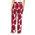 thumbnail image 3 of Xecao Tulips Flowers Women's Straight Lounge Pajama Pants: The Epitome of Relaxed Sleepwear, 3 of 9