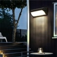 thumbnail image 5 of Aplique de pared LED para exteriores, lámpara de pared para patio impermeable de 18 W, luz de porche frontal exterior negra mate, blanco cálido, para garaje, jardín, patio, 5 of 5