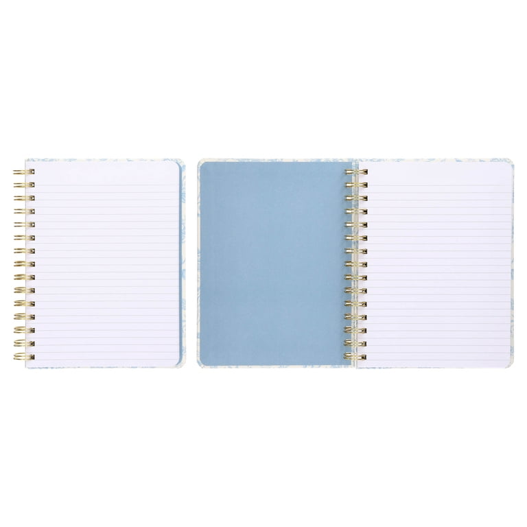 Spiral Journal, Light Blue Floral, 192 Pages photo 3