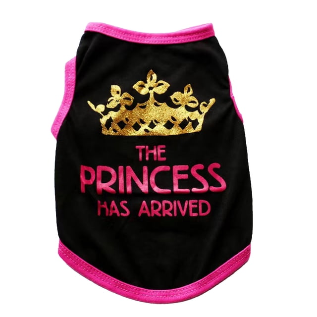 CSChome Pet Vest Breathable Soft Comfortable Sleeveless Crown Printing Dog Vest Pullover Daily Wear