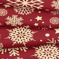thumbnail image 6 of Move Over Red Gold Snowflake Bedding Sets King Christmas Duvet Cover Set Gold Snowflake Pattern Microfiber No Filling, 6 of 9