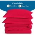 thumbnail image 6 of 500 TC 100% Egyptian Cotton Premium Duvet set Zipper Closur Ultra Soft Durable and Fade Resistant Color Red Stripe size Twin/Twin XL, 6 of 6