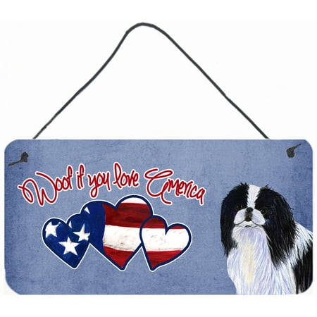 Woof if you love America Japanese Chin Wall or Door Hanging Prints SS4979DS612