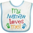 thumbnail image 3 of Inktastic My Memaw Loves Me Boys or Girls Baby Bib, 3 of 4